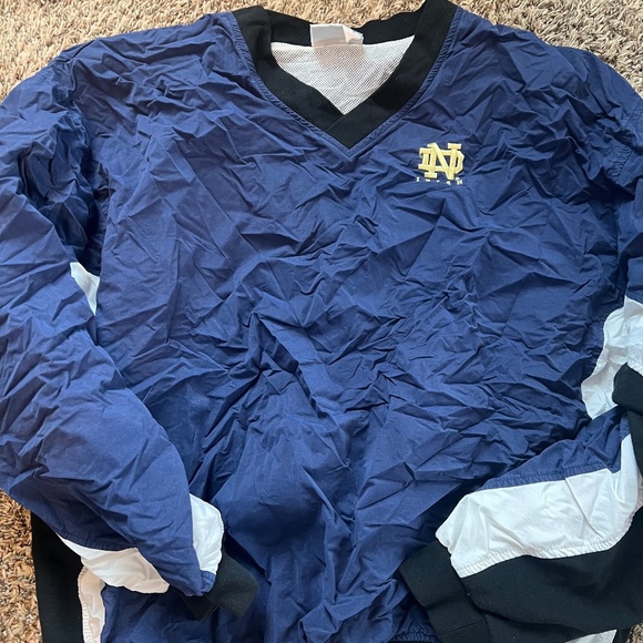 adidas Other - Vintage Adidas Notre Dame logo windbreaker popover pullover shirt size XL